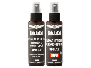 Очиститель оптики и мониторов КППС SPRAY (110мл) + Удалитель ржавчины КППС SUPER SPRAY (110мл)
